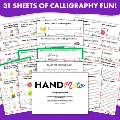 Calligraphy Activity Sheet Pack