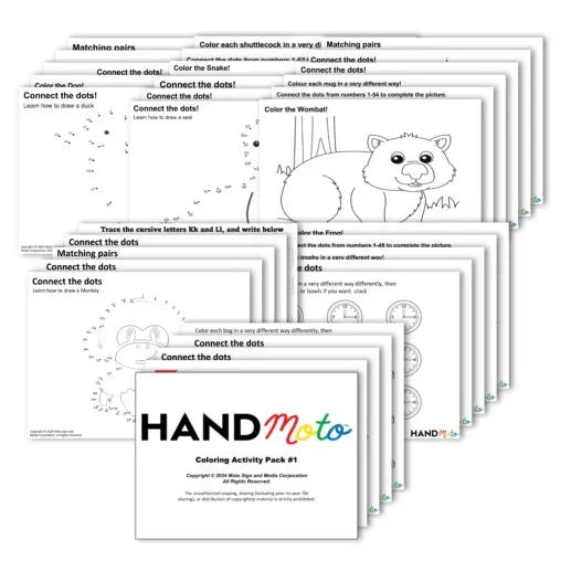 Coloring Activity Sheet Pack Vol. 1