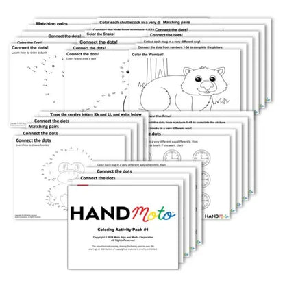 Coloring Activity Sheet Pack Vol. 1