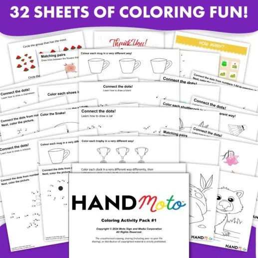 Coloring Activity Sheet Pack Vol. 1
