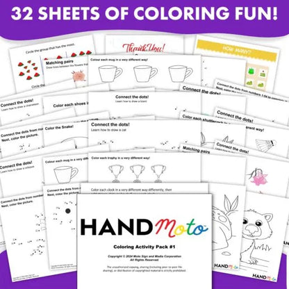 Coloring Activity Sheet Pack Vol. 1