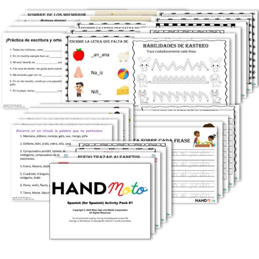 Spanish (for Spanish) Activity Sheet Pack