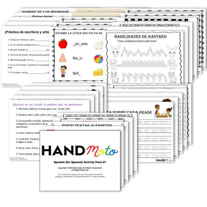 Spanish (for Spanish) Activity Sheet Pack
