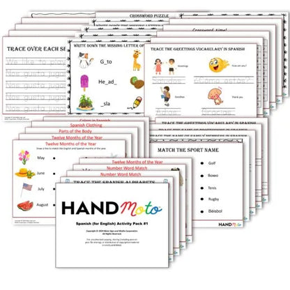 Spanish (for English) Activity Sheet Pack