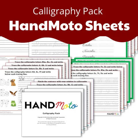 Calligraphy Activity Sheet Pack