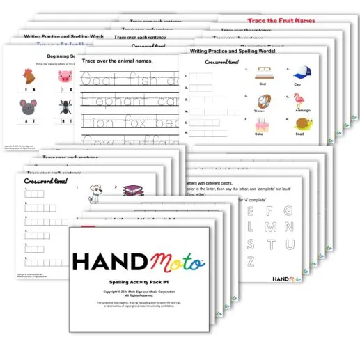 Spelling Activity Sheet Pack Vol. 1