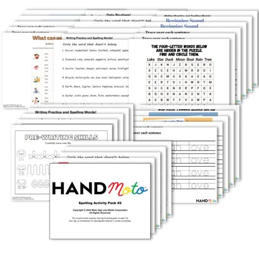 Spelling Activity Sheet Pack Vol. 2