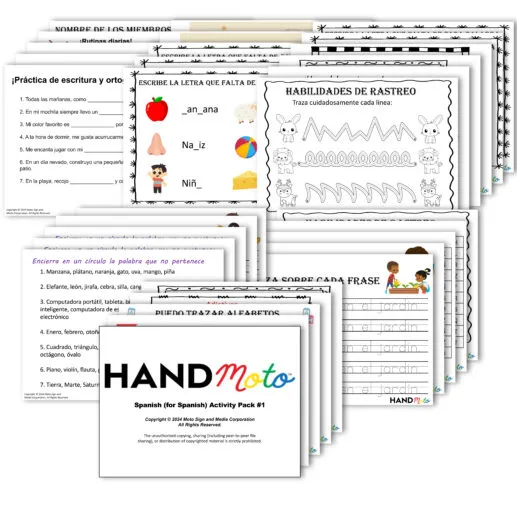 Spanish (for Spanish) Activity Sheet Pack